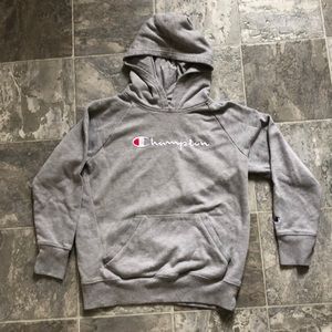 Champion unisex grey kids XL hoodie